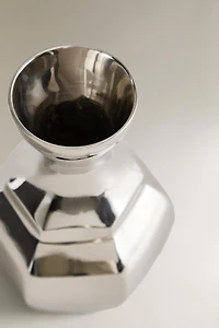 SMALL GEOMETRIC BRASS VASE