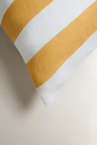 HOUSSE DE COUSSIN RAYURES LIN