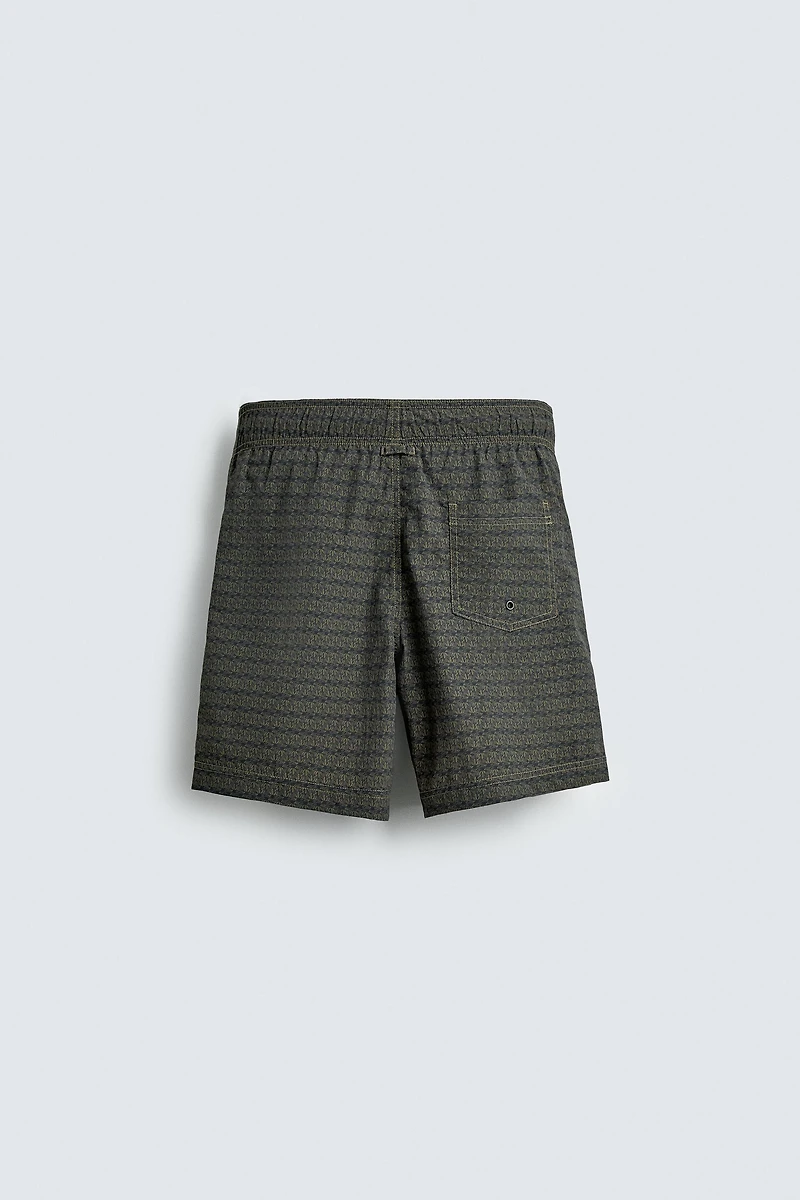 LONG GEOMETRIC PRINT SWIMSUIT