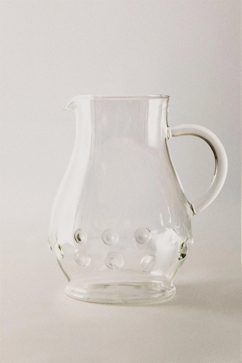 BOROSILICATE PITCHER WITH DOTS
