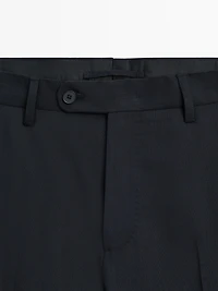 Wool blend suit trousers