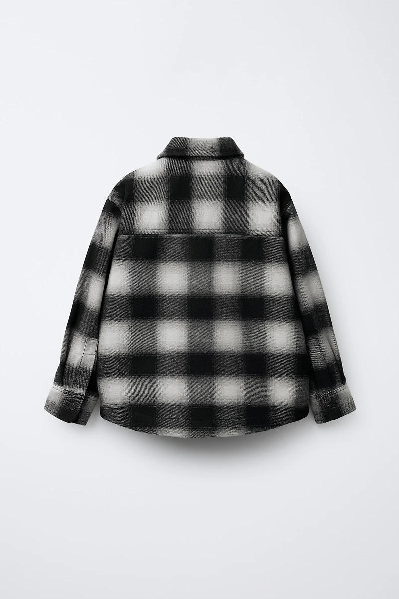PLAID PADDED OVERSHIRT