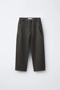 PLEATED STRAIGHT LEG PANTS