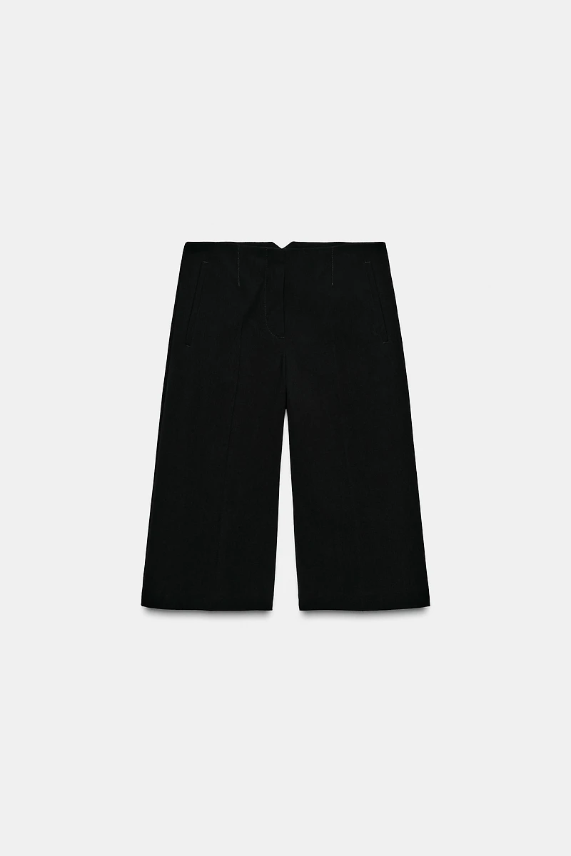 HIGH-WAISTED LONG SHORTS