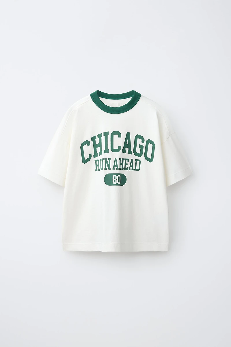 CONTRAST PRINT T-SHIRT