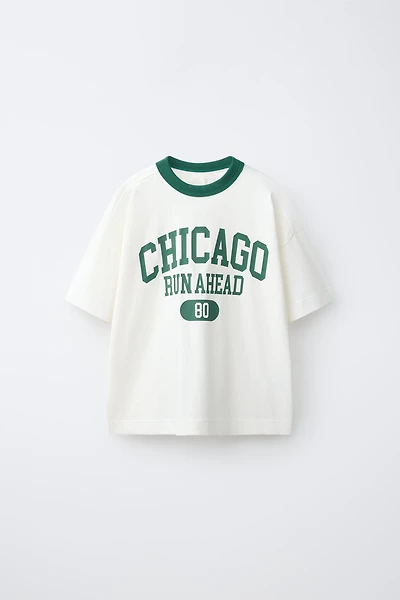 CONTRAST PRINT T-SHIRT