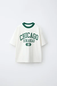 CONTRAST PRINT T-SHIRT