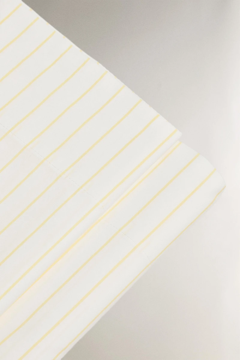 FADED COTTON STRIPED FLAT SHEET