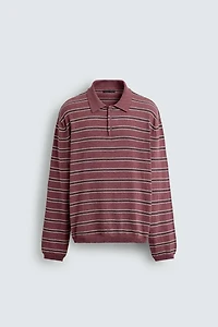 POLO EN MAILLE À RAYURES