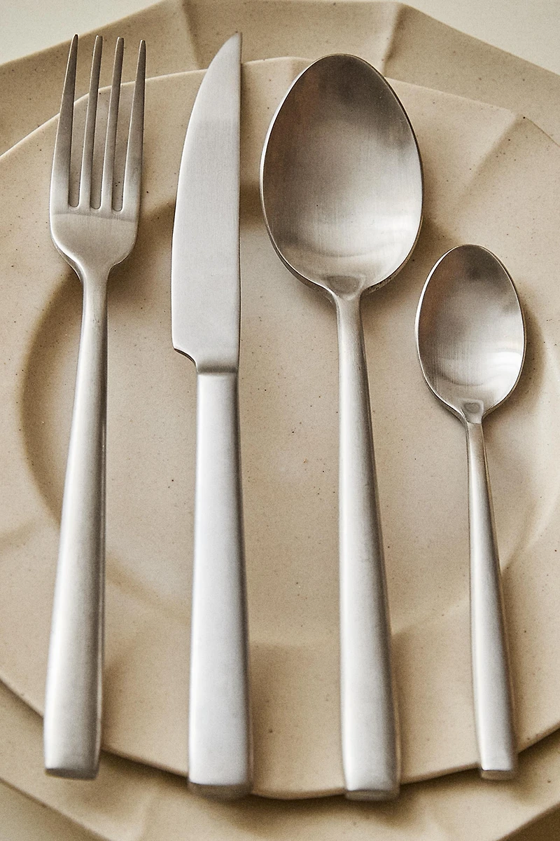 4-PIECE VINTAGE STEEL FLATWARE SET