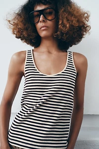 STRIPED SLEEVELESS TOP