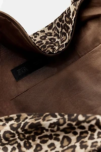 MAXI ANIMAL PRINT COTTON BAG