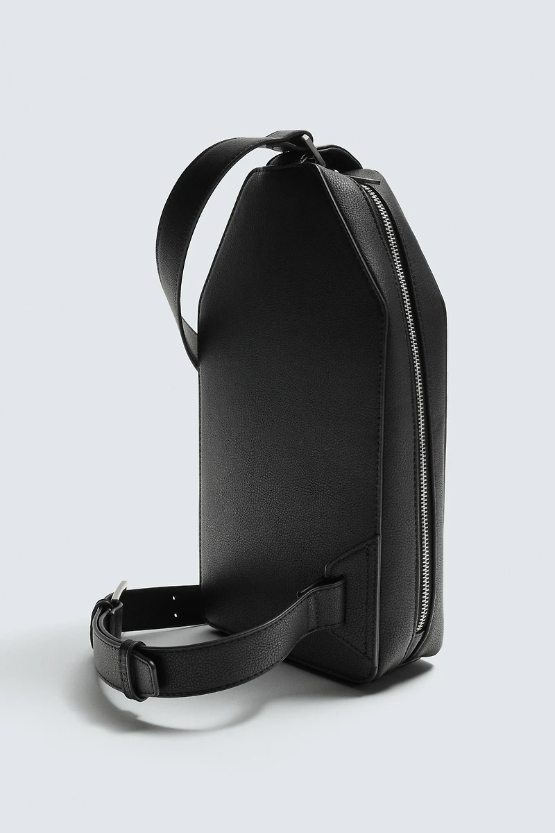 VERTICAL TEXTURED CROSSBODY BAG