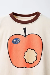 APPLE PRINT T-SHIRT
