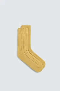 CHAUSSETTES CÔTELÉES EN MÉLANGE DE LAINE AARON LEVINE X ZARA