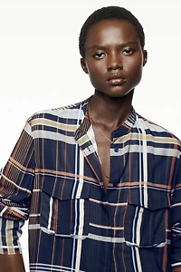 ZW COLLECTION PLAID POCKET SHIRT