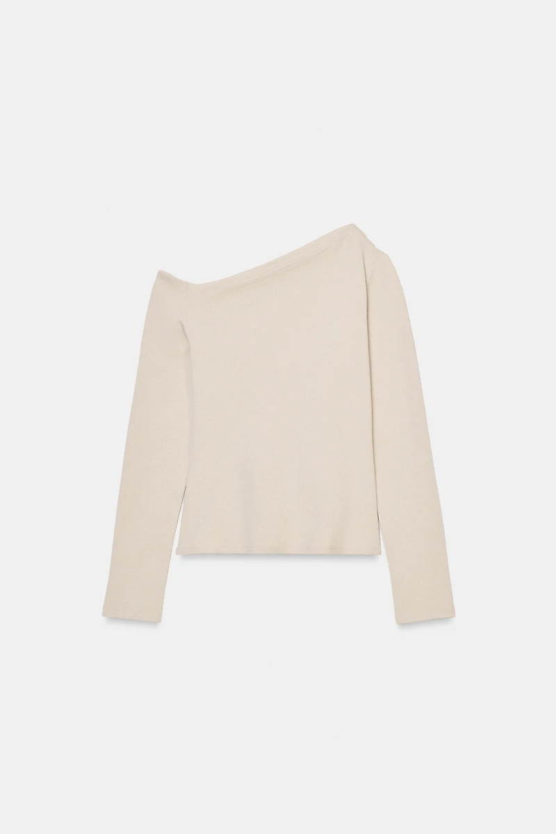 ASYMMETRIC PIQUÉ TOP