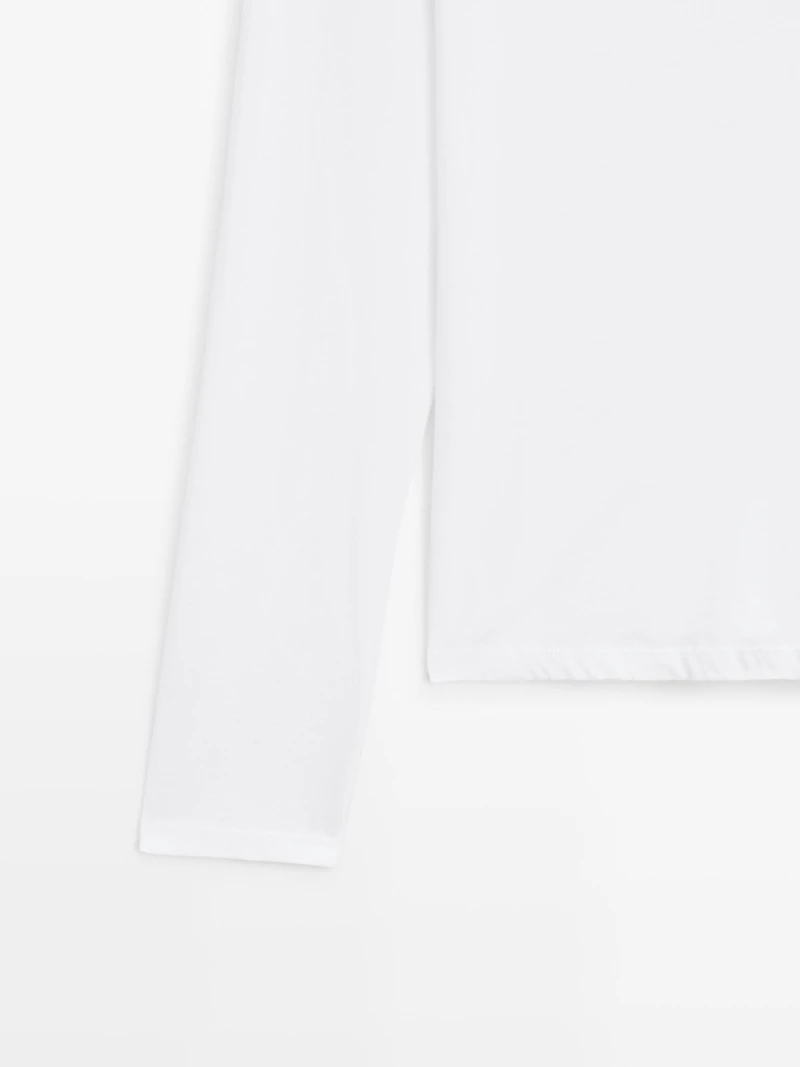 T-shirt col bateau 100 % coton