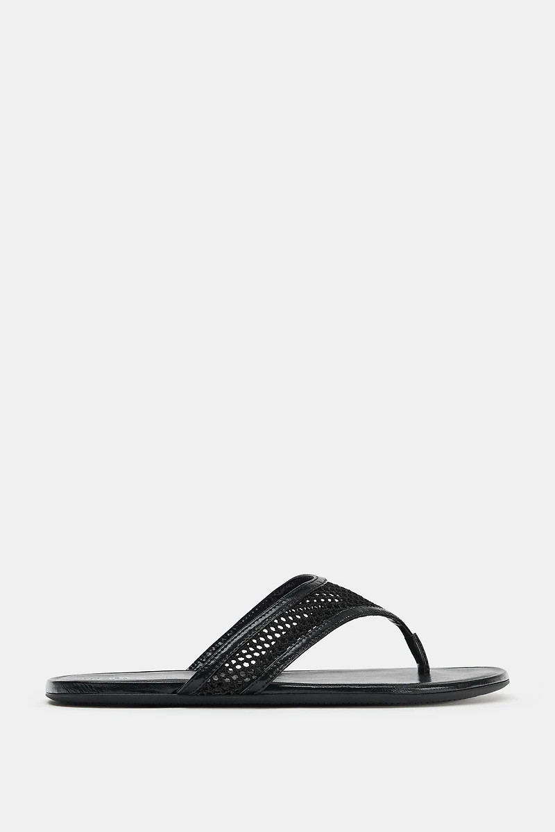 MESH SLIDE SANDALS