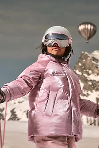 METALLIC WATER-RESISTANT AND WINDPROOF DOWN JACKET RECCO® SYSTEM SKI COLLECTION