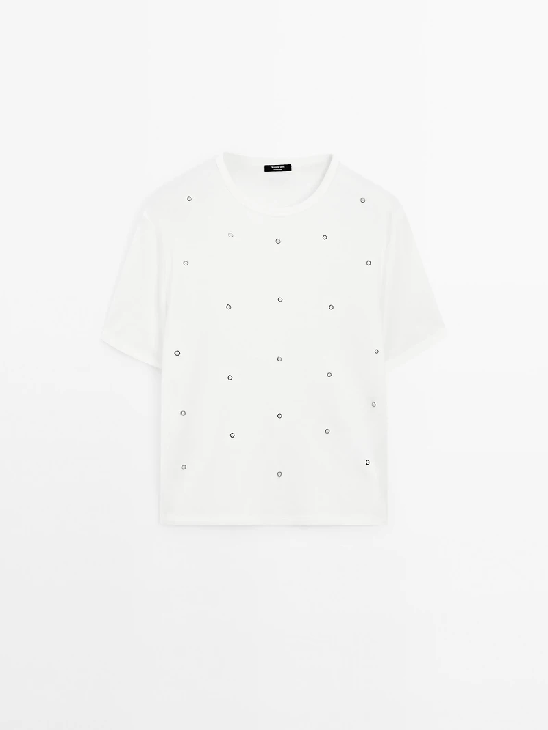T-shirt oversize avec œillets