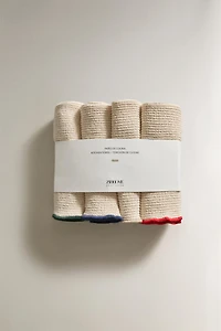 WAFFLE-KNIT KITCHEN TEA TOWEL PACK (PACK OF 4)