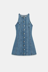 Z1975 MINI SEAMED DENIM DRESS