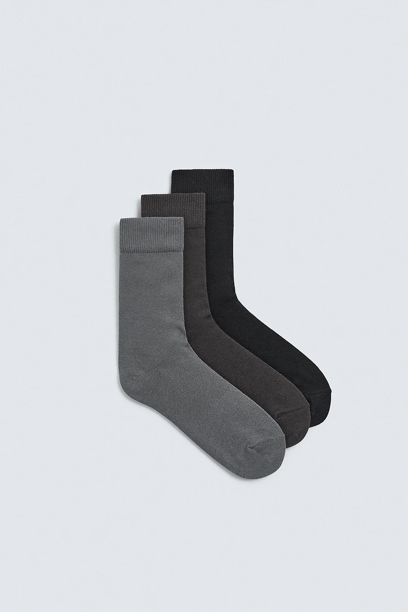 STRUCTURED SOCKS 3-PACK