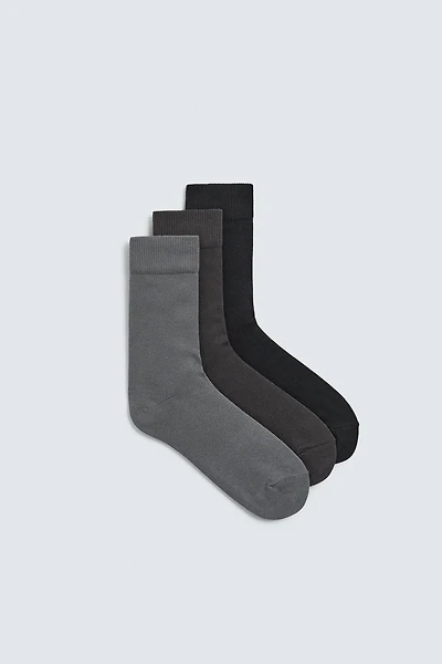 STRUCTURED SOCKS 3-PACK