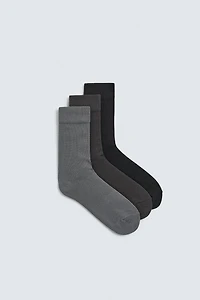 STRUCTURED SOCKS 3-PACK