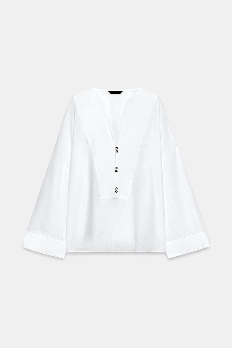 100% LINEN KIMONO SHIRT