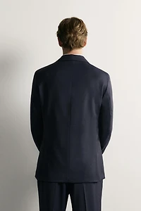 REGULAR FIT 100% WOOL PINSTRIPE SUIT BLAZER
