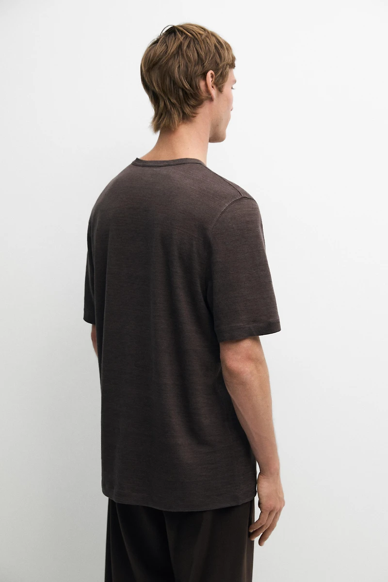 100% linen short sleeve T-shirt