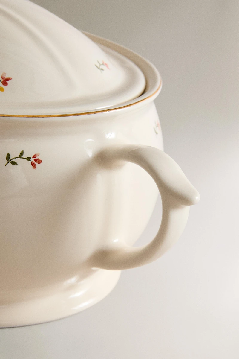 FLORAL PORCELAIN SOUP TUREEN