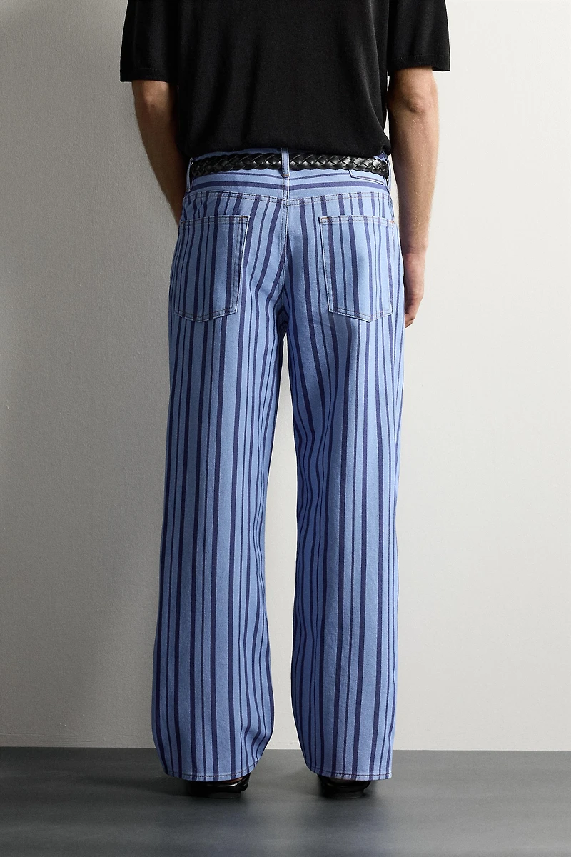 STRIPED STRAIGHT FIT PANTS