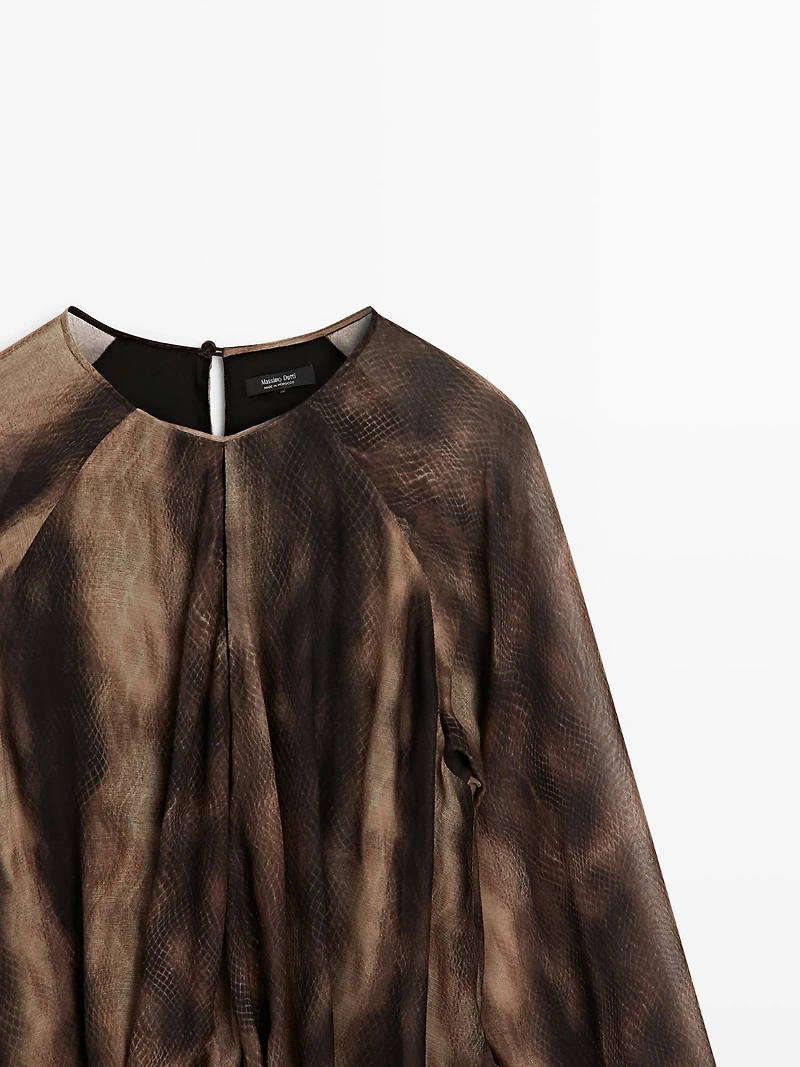 Flowing animal print dress