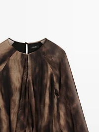 Flowing animal print dress