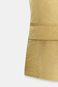 WRINKLED SATIN EFFECT VEST