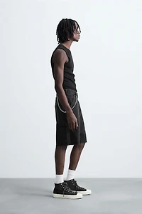 CARPENTER POCKET DENIM BERMUDA SHORTS