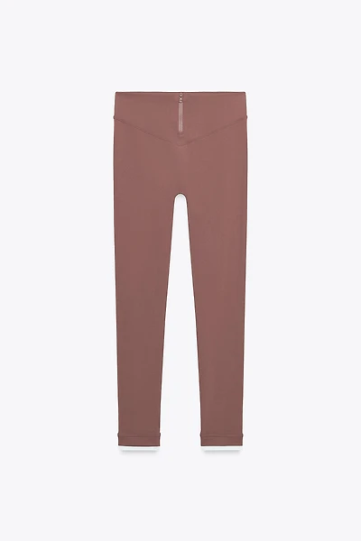 SEAMLESS ZIPPERED LEGGINGS