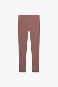SEAMLESS ZIPPERED LEGGINGS