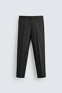 100% WOOL REGULAR FIT SUIT PANTS