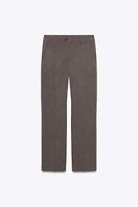 TOPSTITCHED STRAIGHT LEG PANTS