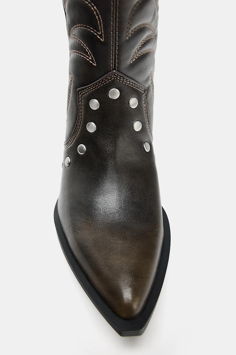 COWBOY STUDDED BOOTS