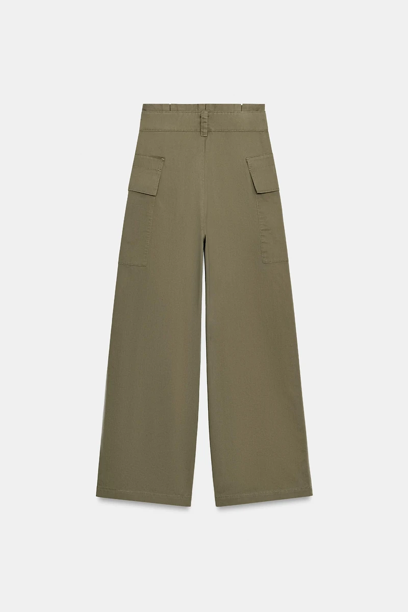 BELTED PAPERBAG CARGO PANTS