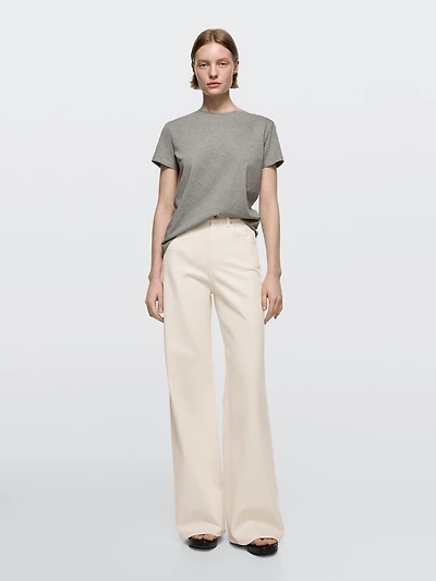 High-waist wide-leg jeans