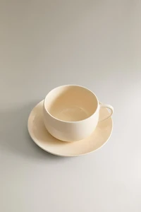 PLAIN STONEWARE TEACUP