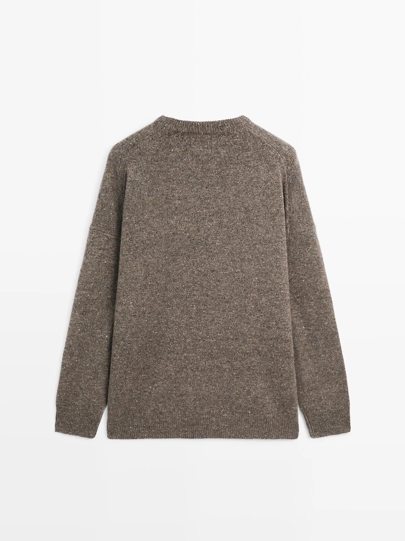 Pull à losanges en maille 100 % laine