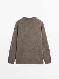 Pull à losanges en maille 100 % laine