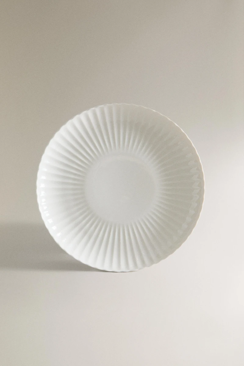 ASSIETTE PLATE PORCELAINE ONDES